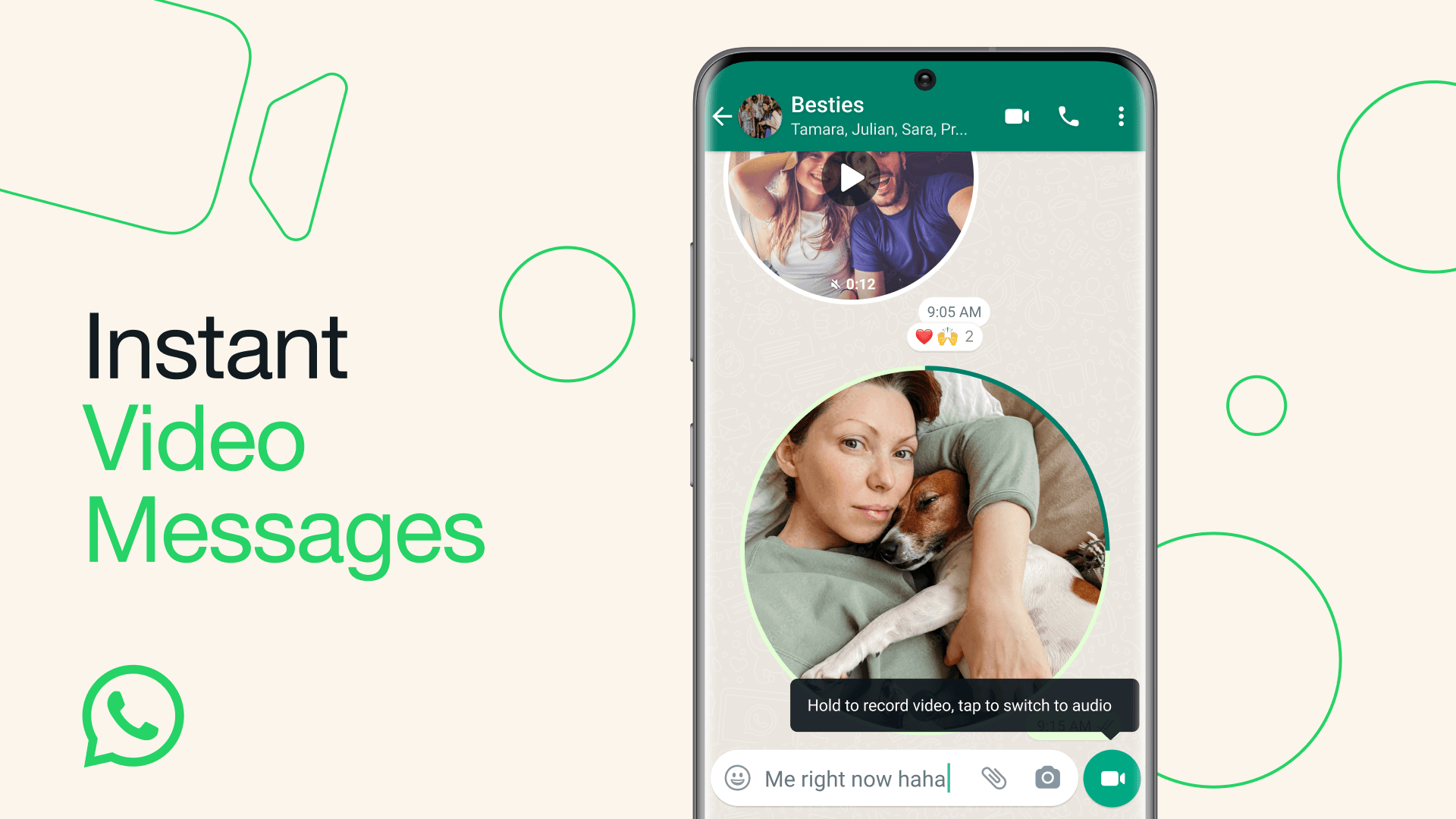 WhatsApp Introduces Instant Video Messages